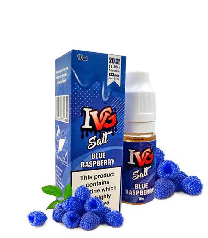 Sales de Nicotina Blue Raspberry IVG Liquido con sales de nicotina