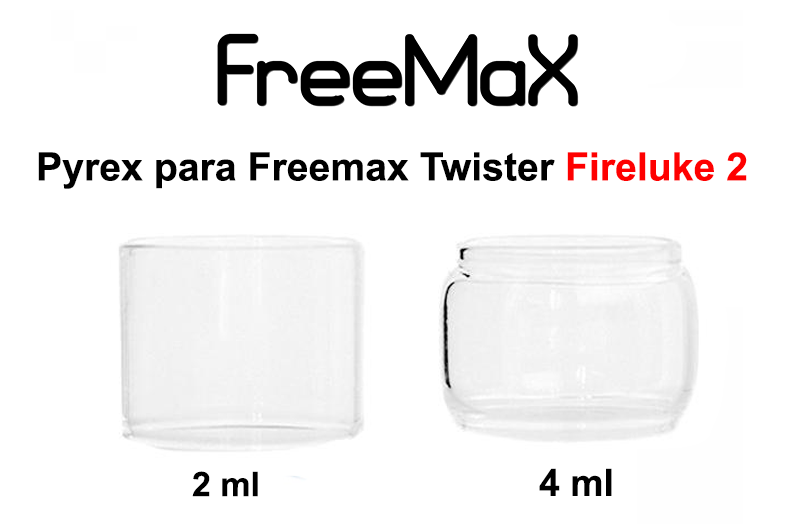 Pyrex para Freemax Twister Fireluke 2 2ml y 4ml