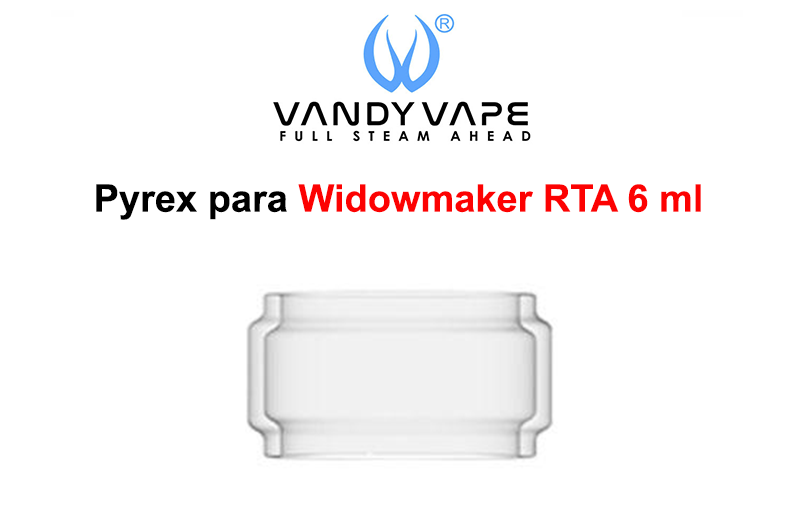 Pyrex para Widowmaker RTA Bulb Glass 6ml Vandy Vape