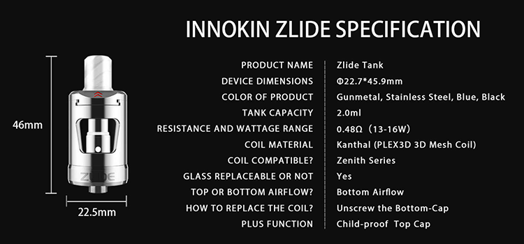 Zlide Tank - Atomizador 22mm Innokin Atomizer