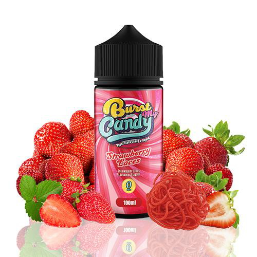 BURST MY CANDY Strawberry Laces 100ml + 2 Nicokits Gratis - Liquidos Burst My Candy