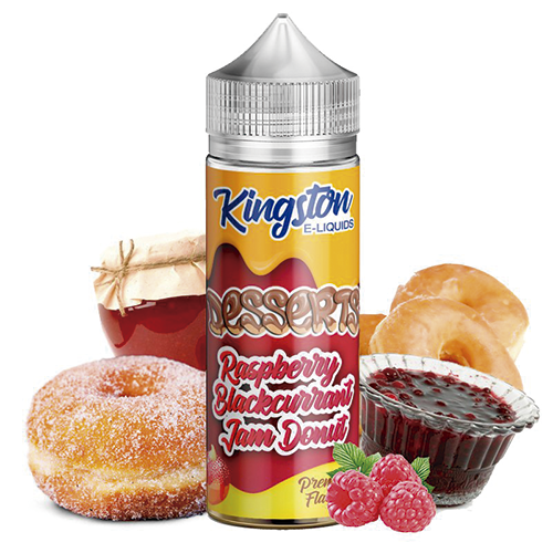 Raspberry Blackcurrant Jam Donut - Kingston E-liquids 100ml + Nicokits Gratis
