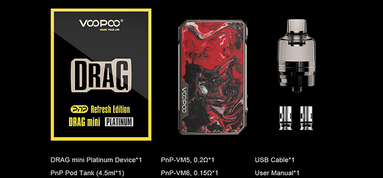 Drag Mini Platinum Refresh Edition Kit 2ml - Kit Voopoo