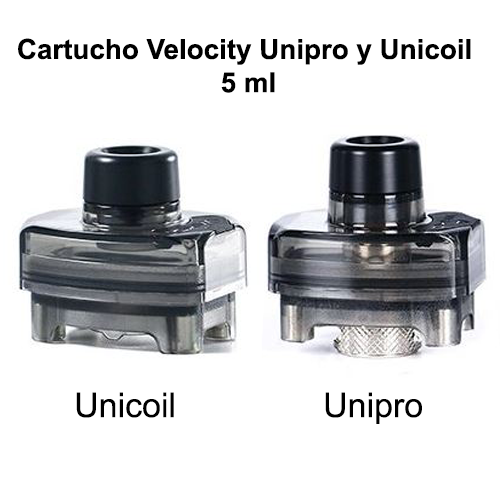 Cartucho Velocity Unipro y Unicoil 5 ml - Pack de 2 Cartuchos