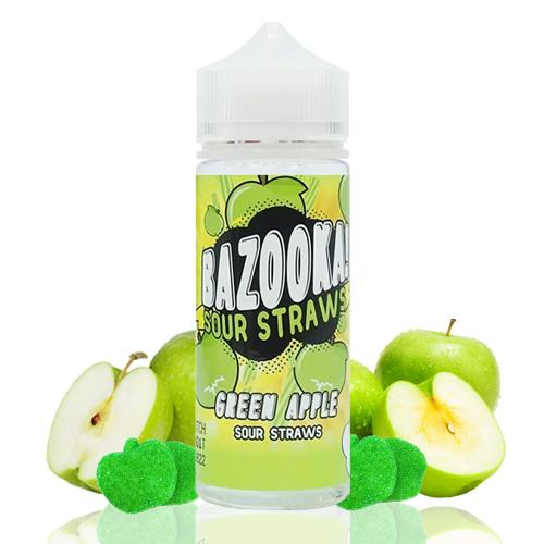 Bazooka Sour Straws 100 ml +Nicokits Gratis- Green Apple