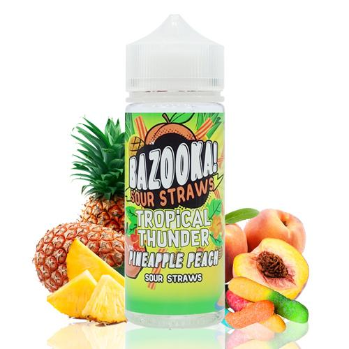 Tropical Thunder Pineapple Peach 100 ml +Nicokits Gratis- Bazooka Sour Straws