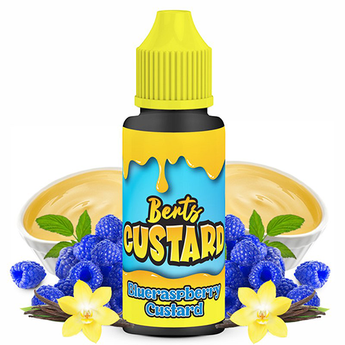 Blueraspberry Custard 100ml + Nicokits Gratis - Berts Custard by Kingston E-liquids