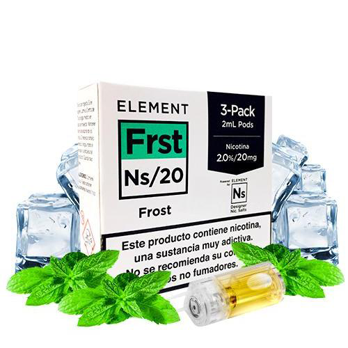 Cartucho Especial de liquido solo para Pod Aspire Gusto Mini Element E-liquid Frost Pod Nic Salt 20mg 2ml (Pack 3)