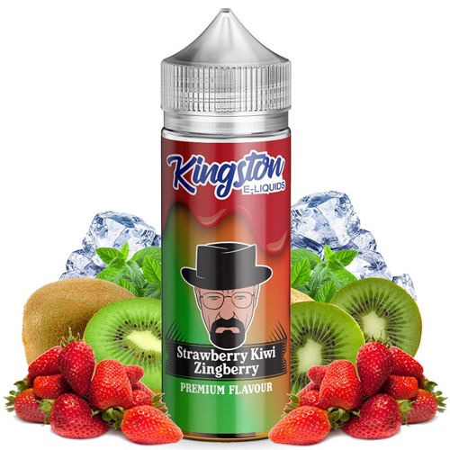 Strawberry Kiwi Zingberry Kingston E-liquids 100ml + Nicokits Gratis
