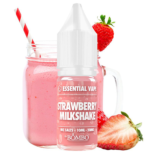 Strawberry Milkshake - Essential Vape Nic Salts by Bombo 10 ml