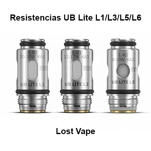 Resistencias UB Lite L1-L3-L5-L6 - Lost Vape