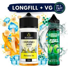 Aroma Banana Ice 30ml (Longfill) + VG FAST 70ML - Wailani Juice by Bombo