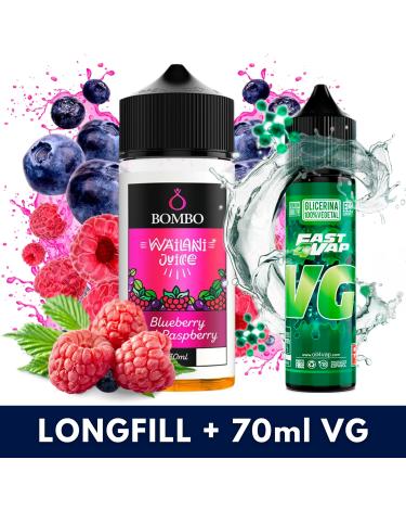 Aroma Blueberry and Raspberry 30ml (Longfill) + VG FAST 70ML - Wailani Juice by Bombo