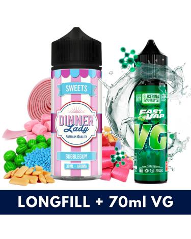 Aroma Bubblegum 30ml (Longfill) Dinner Lady + VG FAST 70ML