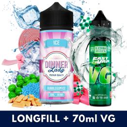 Aroma Bubblegum ICE 30ml (Longfill) Dinner Lady + VG FAST 70ML