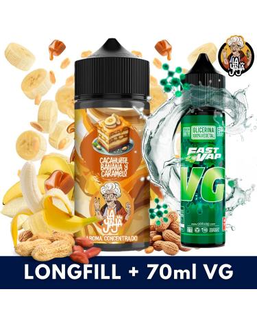 Aroma Cacahuete Banana y Caramelo 30ml/120 (Longfill) La Yaya + VG FAST 70ML