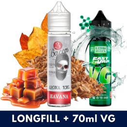 Aroma Havana 10ml (Longfill) 3 Baccos + VG FAST 70ML