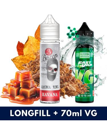 Aroma Havana 10ml (Longfill) 3 Baccos + VG FAST 70ML