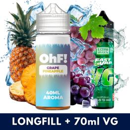 Aroma Ice Grape Pineapple 40ml/120 (Longfill) OhF! + VG FAST 70ML