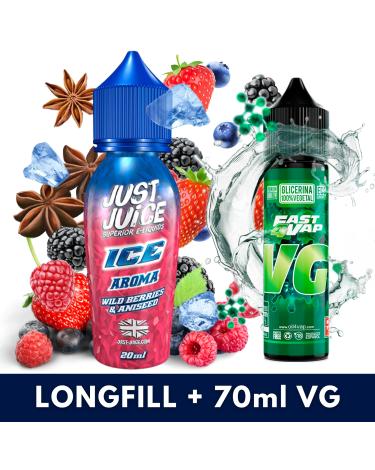 Aroma Ice Wild Berries and Aniseed Just Juice 20ml (Longfill) + VG FAST 70ML