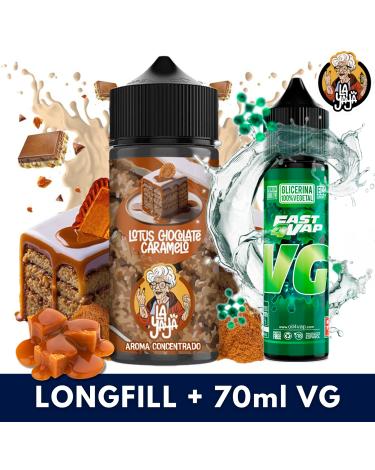 Aroma Lotus Chocolate y Caramelo 30ml/120 (Longfill) La Yaya + VG FAST 70ML