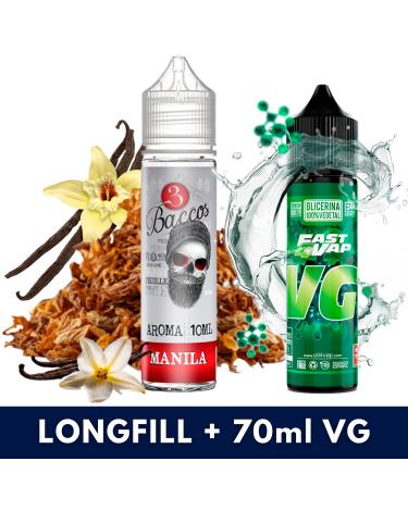 Aroma Manila 10ml (Longfill) 3 Baccos + VG FAST 70ML