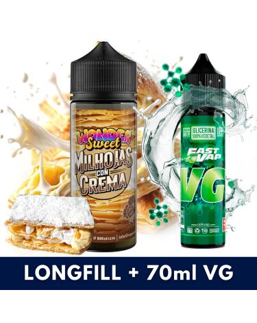 Aroma Milhojas Con Crema 30ml/120 (Longfill) Vapemoniadas + VG FAST 70ML