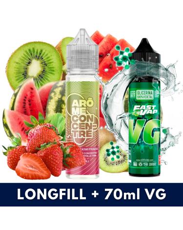 Aroma Pasteque Kiwi Fraise 20ml/70 (Longfill) Liquideo + VG FAST 70ML