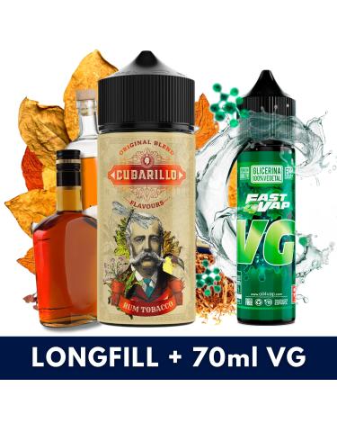 Aroma Rum Tobacco 10ml (Longfill) Cubarillo  + VG FAST 70ML