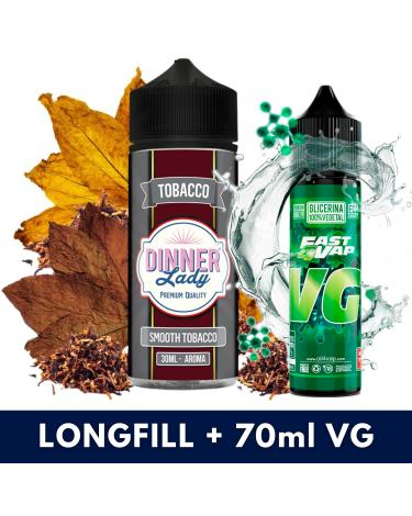 Aroma Smooth Tobacco 30ml (Longfill) Dinner Lady + VG FAST 70ML