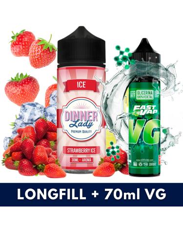 Aroma Strawberry Ice 30ml (Longfill) Dinner Lady + VG FAST 70ML