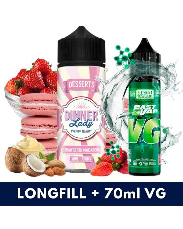 Aroma Strawberry Macaroon 30ml (Longfill) Dinner Lady + VG FAST 70ML