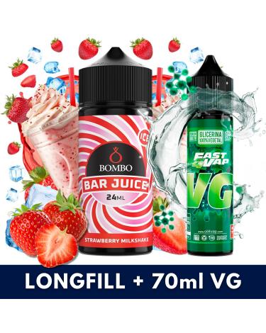 Aroma Strawberry Milkshake Ice 24ml (Longfill) - Bombo Bar Juice + VG FAST 70ML