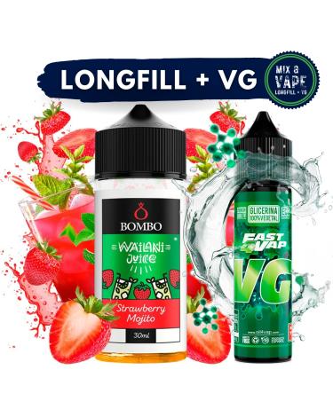 Aroma Strawberry Mojito 30ml (Longfill) + VG FAST 70ML - Wailani Juice by Bombo