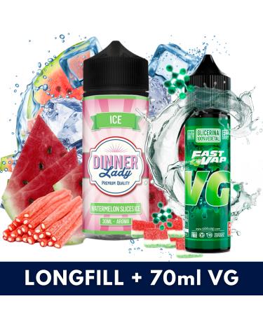 Aroma Watermelon Slices ICE 30ml (Longfill) Dinner Lady + VG FAST 70ML