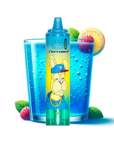 Blue Razz Lemonade - Tornado White Rabbit by RandM - Desechable 15.000 puffs