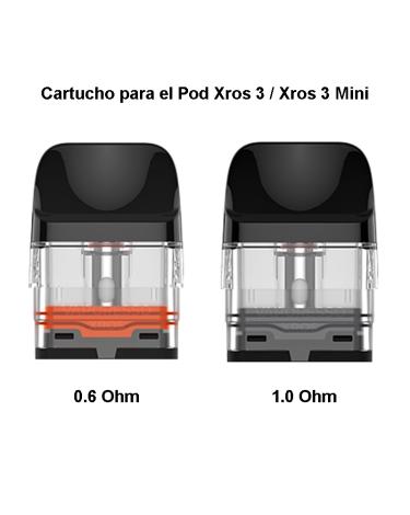 Cartucho para el Pod Xros - Vaporesso 0.6 / 1.0 ohms