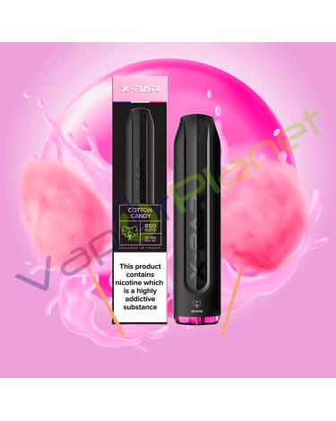 Cotton Candy X-Bar PRO 1500 Puffs - POD Desechable SIN NICOTINA