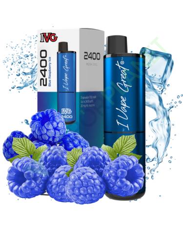 Desechable IVG 2400 Pod Kit BLUE RASPBERRY ICE - 4 IN 1 - 20mg