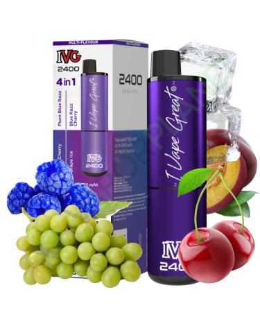 Desechable IVG 2400 Pod Kit PURPLE EDITION - 4 IN 1 - 20mg