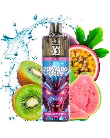 Desechable Kiwi Passion Fruit Guava 15000 Puff SIN NICOTINA - Aroma King