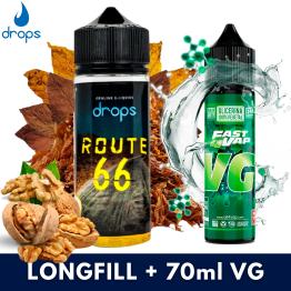 Drops Route 66 Aroma 40ml + VG FAST 70ML