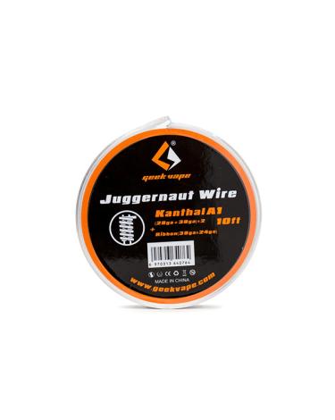 Hilo Resistivo Juggernaut Kanthal A1 ( 28Ga+38Ga)*2 + ( 38Ga*24Ga)- Geekvape