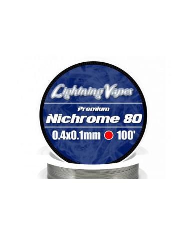 Hilo Resistivo NICHROME 80 0.4x0.1 - 30 Metros Lightning Vapes