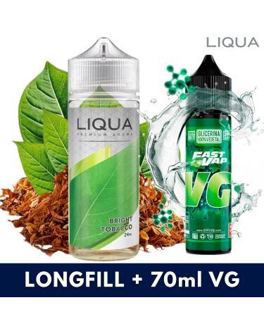 Liqua Bright Tobacco Aroma 24ml (Longfill) + VG FAST 70ML