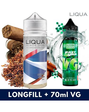 Liqua Cuban Cigar Aroma 24ml (Longfill) + VG FAST 70ML