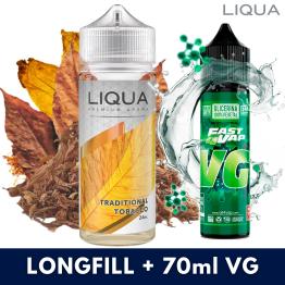 Liqua Traditional Tobacco Aroma 24ml (Longfill) + VG FAST 70ML