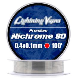 Nichrome 80 0.4x0.1mm Lightning Vapes - 30 metros (100´)