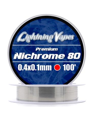 Nichrome 80 0.4x0.1mm Lightning Vapes - 30 metros (100´)