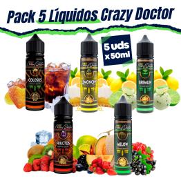 Pack 5 Líquidos Crazy Doctor - 5 x 50ml + Nicokits